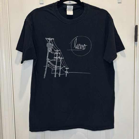 Gildan Other - Lucero Band T-shirt Black White Power Line Art Large RARE READ